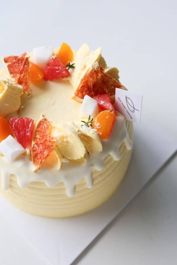 Mango Grapefruit Mochi Chiffon Cake 楊枝甘露麻糬戚風蛋糕 (Whole Cake)